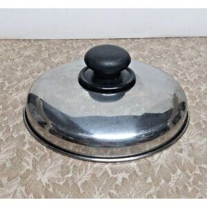 VTG pan LID ONLY 7 1/4" Rim Stainless Steel Replacement deep dome style lid EUC
